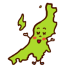 新潟県の形をしたイラスト