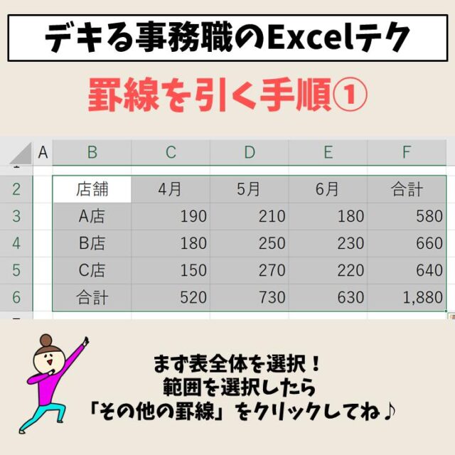 Excelで罫線を設定する方法