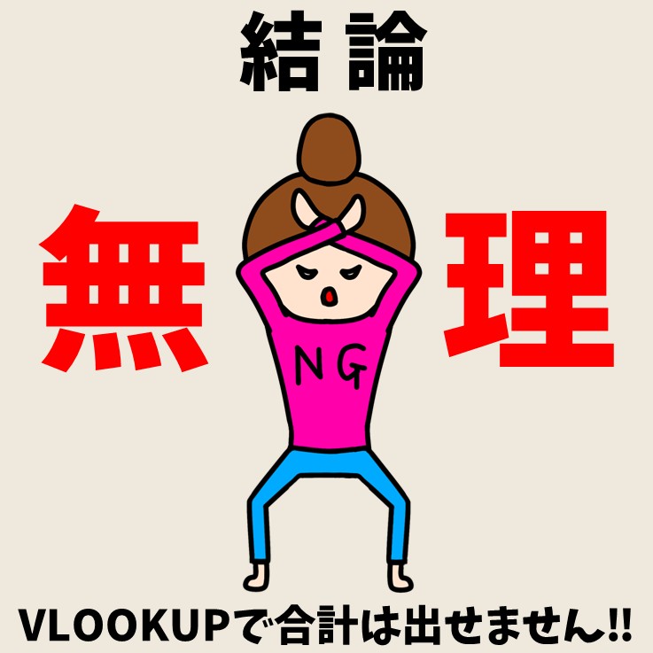 VLOOKUP合計の説明