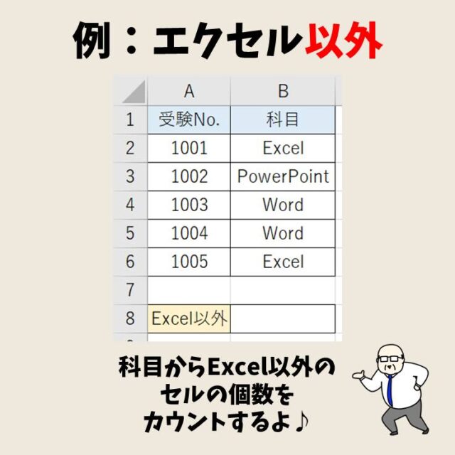 Excel(エクセル)｜COUNTIF関数+ワイルドカードで「を含む」検索