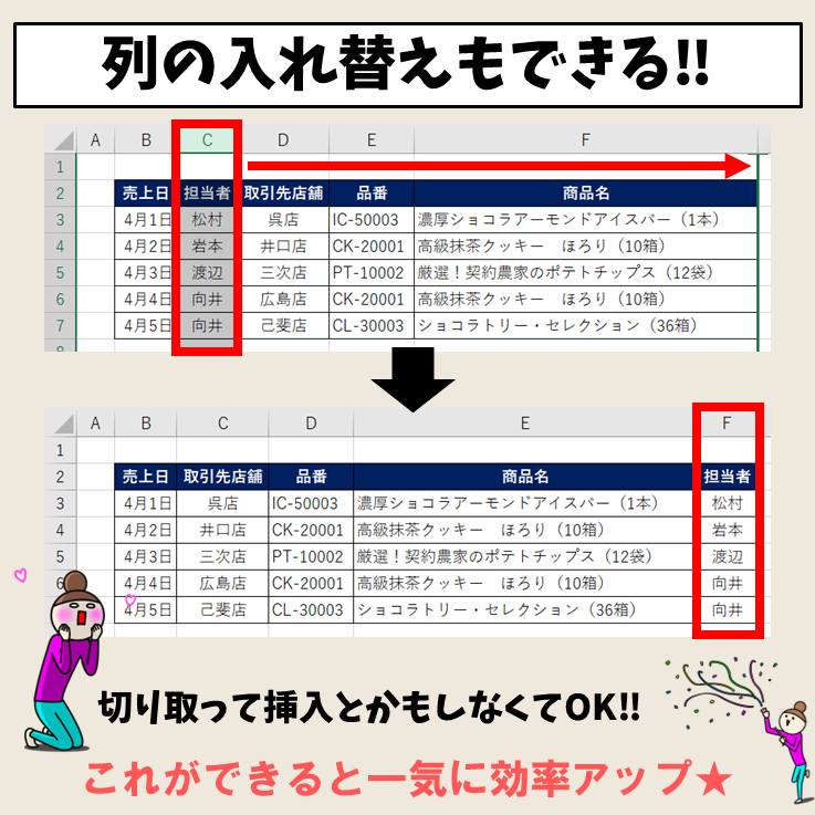 Excelエクセルで行セルの順番を入れ替える方法をわかりやすい図解で徹底解説 1029