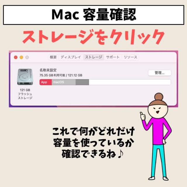 Mac(マック)｜ストレージ容量・使用量を確認する方法