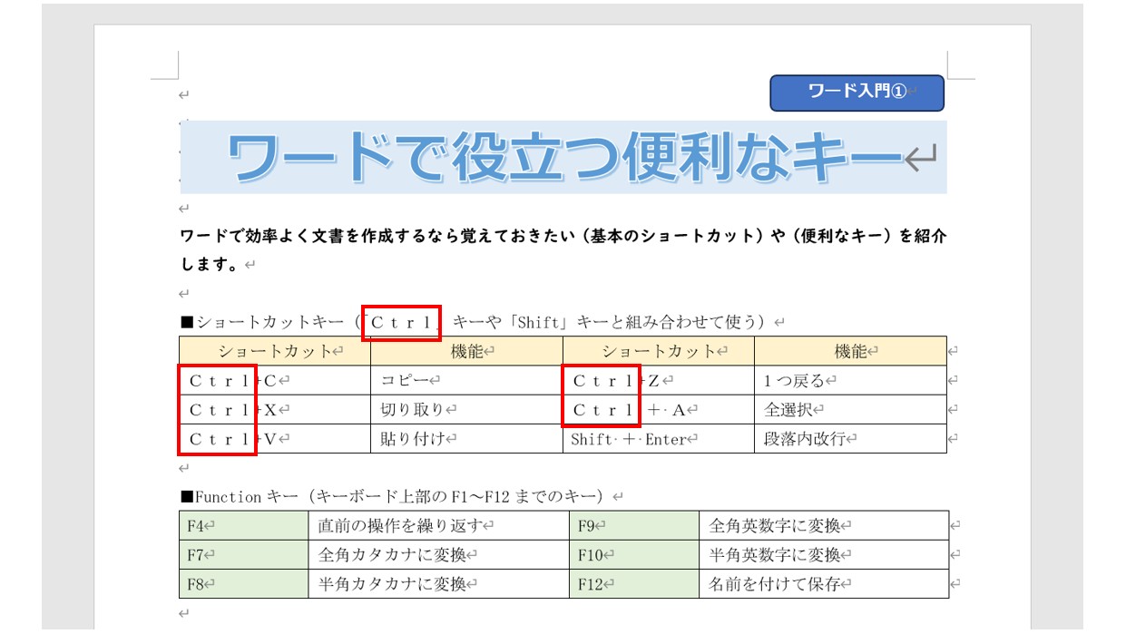 ワードで文字を検索・置換する方法