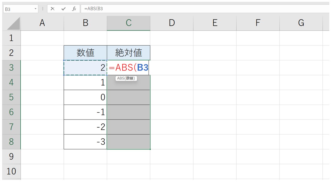 Excel(エクセル)で絶対値を出す方法