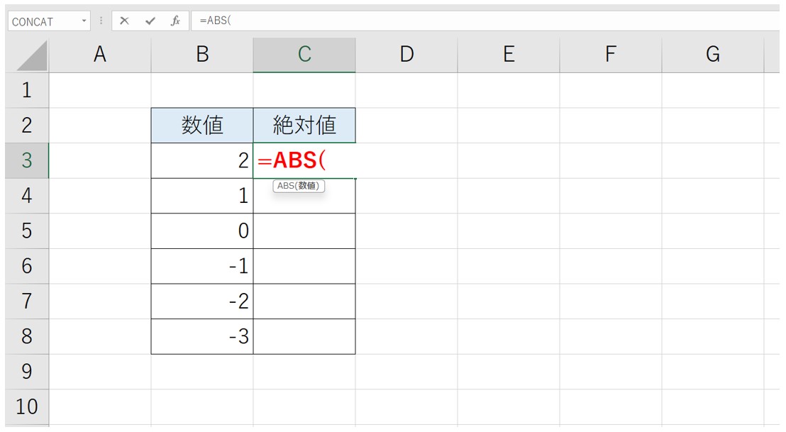 Excel(エクセル)で絶対値を出す方法