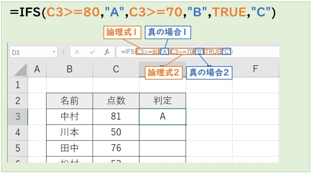 Excel(エクセル)|IFS関数の使い方と使えない時の原因と確認ポイントを解説