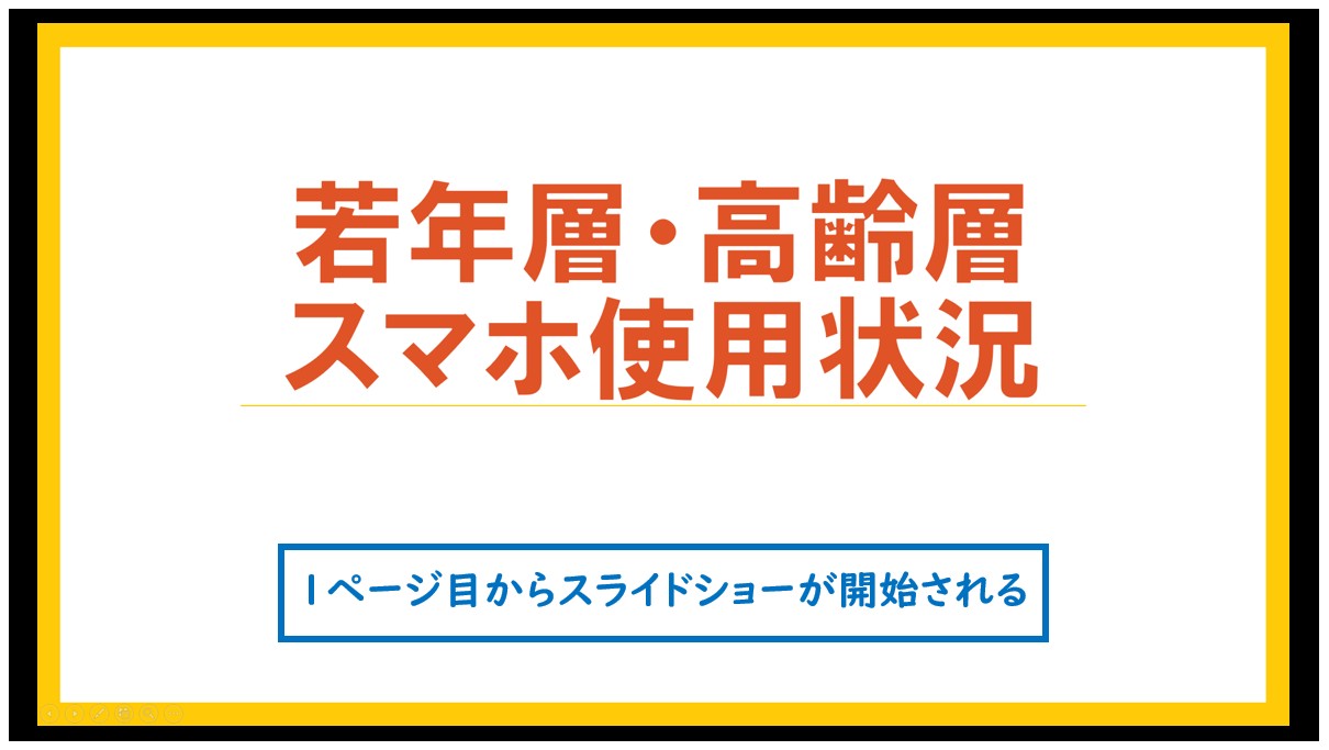 パワーポイント　スライドショーの始め方