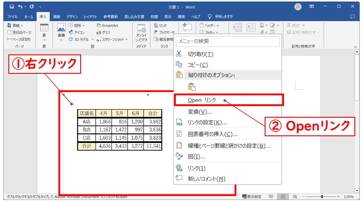 WordにPDFを貼り付ける方法