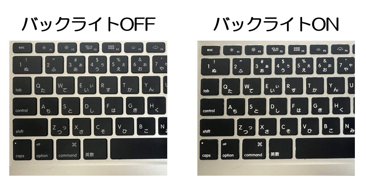 Macファンクションキー　バックライト