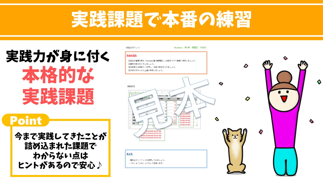 実践課題での本番練習