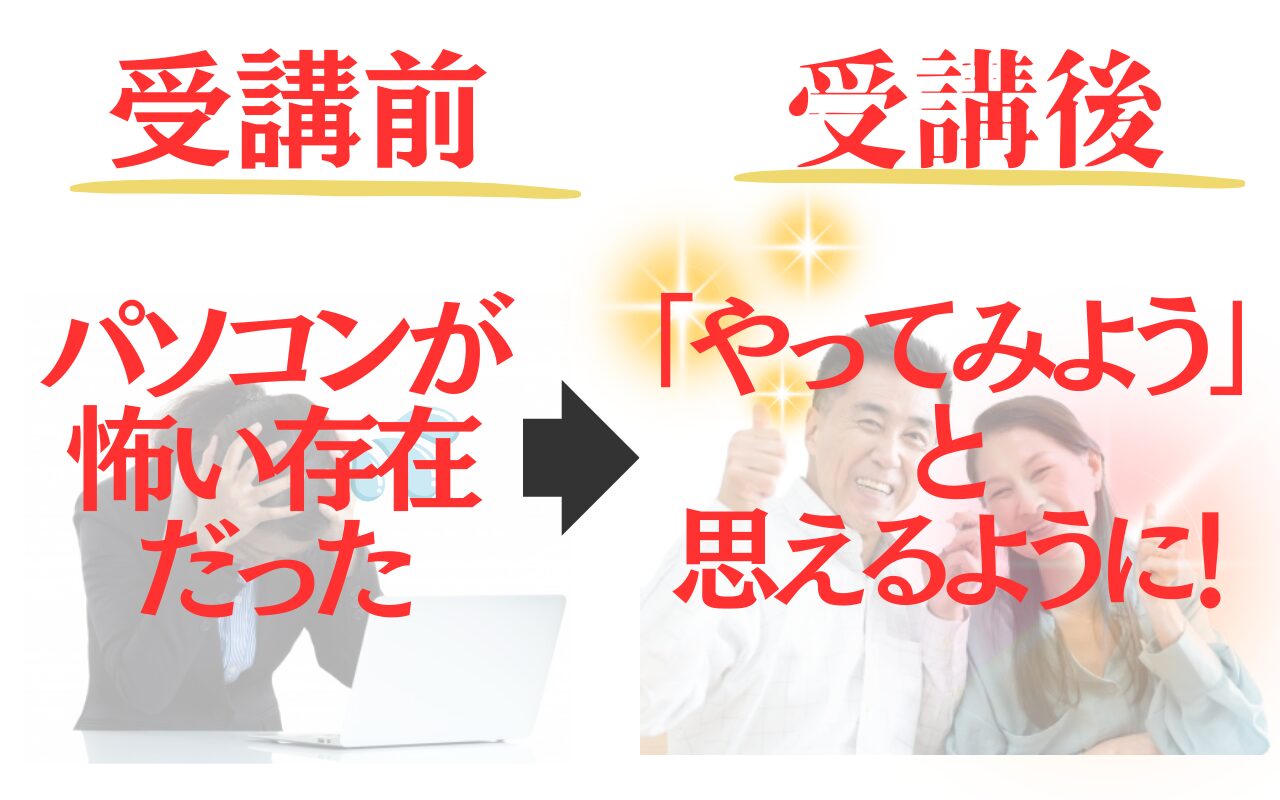 受講前と受講後の違い