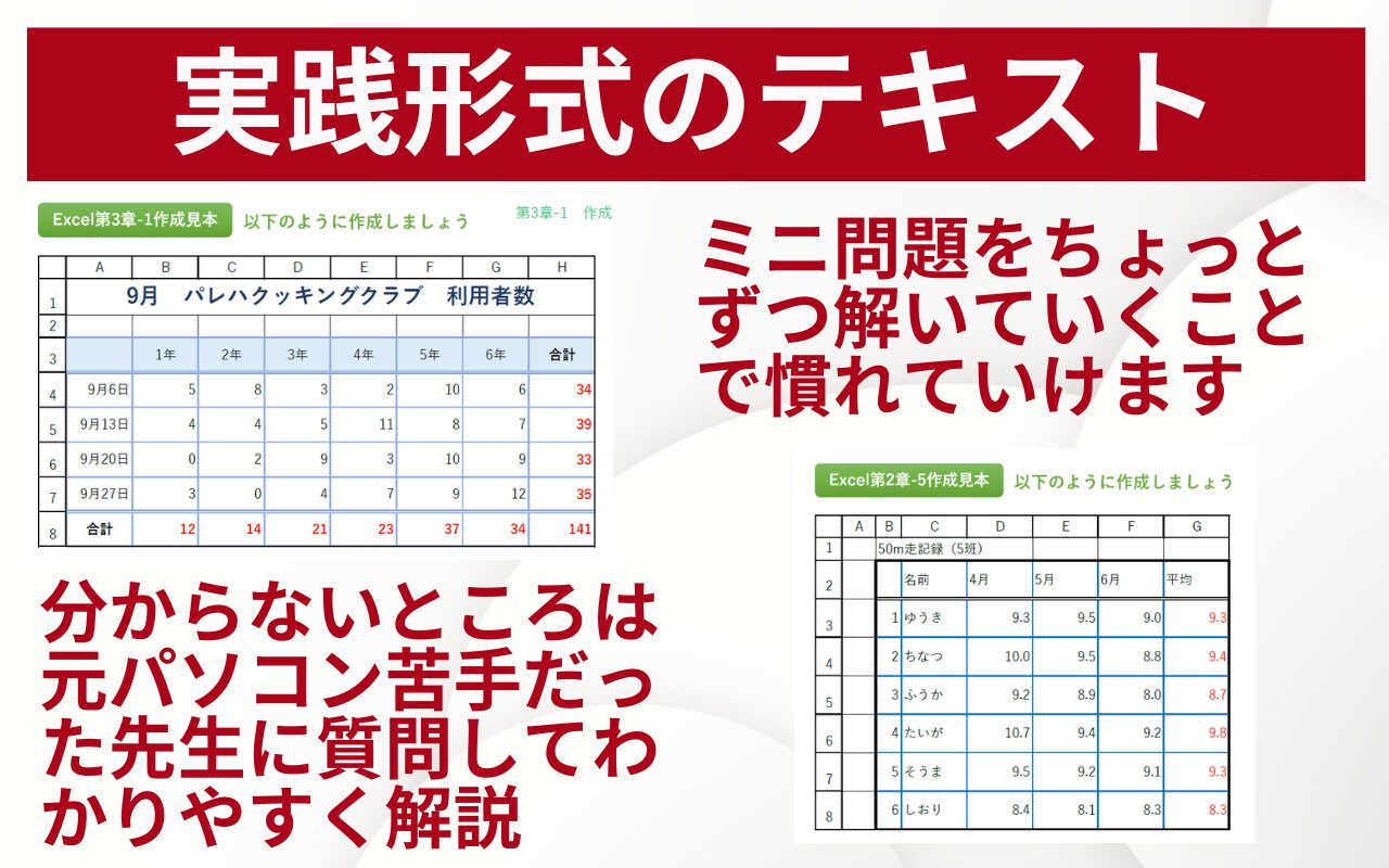 実践形式のテキスト