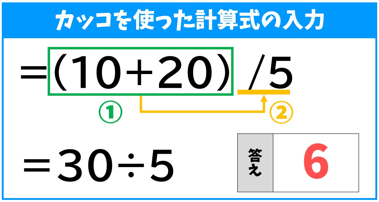 エクセル 割り算と足し算 計算の順番