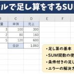 エクセルで足し算をするSUM関数