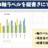 エクセル グラフの軸ラベルを縦書きにする方法