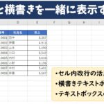 Excel(エクセル)で縦書きと横書きを1つのセルに混在させて表示するテクニックを紹介