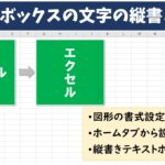 Excel(エクセル)でテキストボックスの文字を縦書きに変更・作成する方法