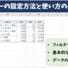 Excel(エクセル)のフィルターの設定方法｜使い方の基本から徹底解説