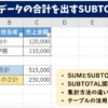 Excel(エクセル)｜フィルターで抽出したデータの合計を求めるSUBTOTAL関数｜テーブルの活用