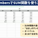 NumbersでSUM関数を使う方法