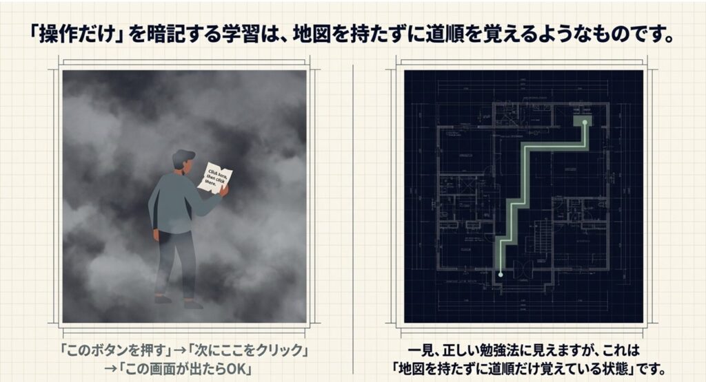 「パソコン操作だけ」を覚えようとすると、人は必ず迷子になる