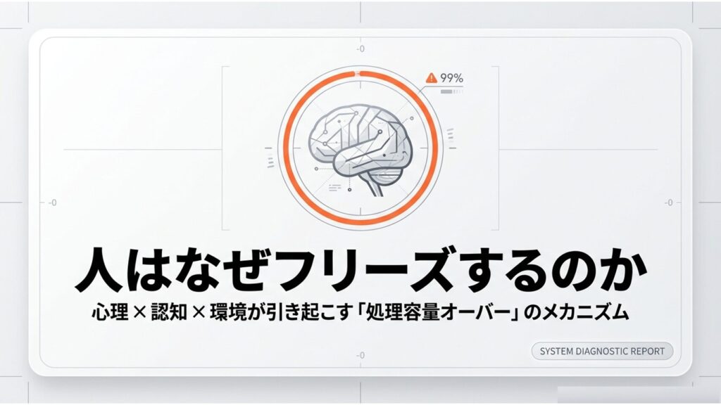 人はなぜパソコンを見るとフリーズしてしまうのか?