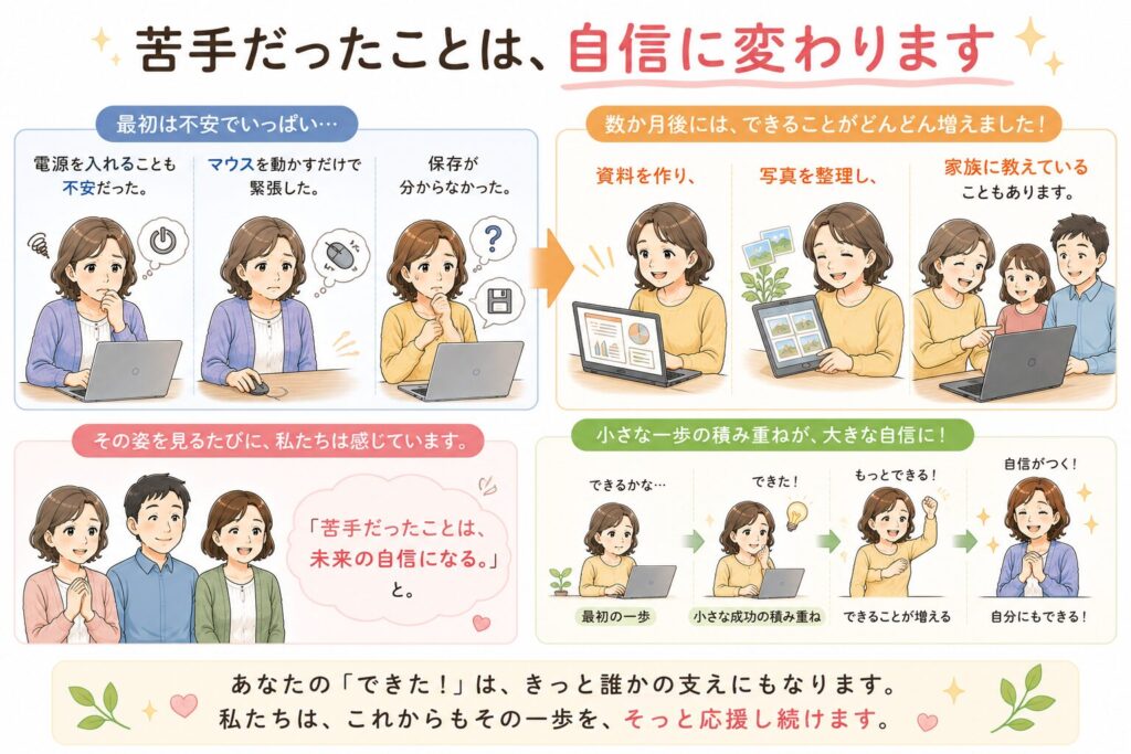 苦手だったことは、自信に変わります