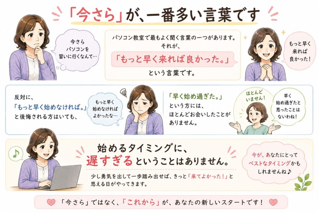 「今さら」が、一番多い言葉です