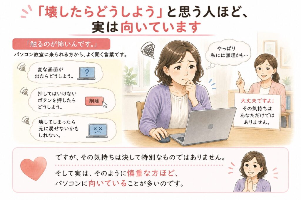 「壊したらどうしよう」と思う人ほど、実は向いています
