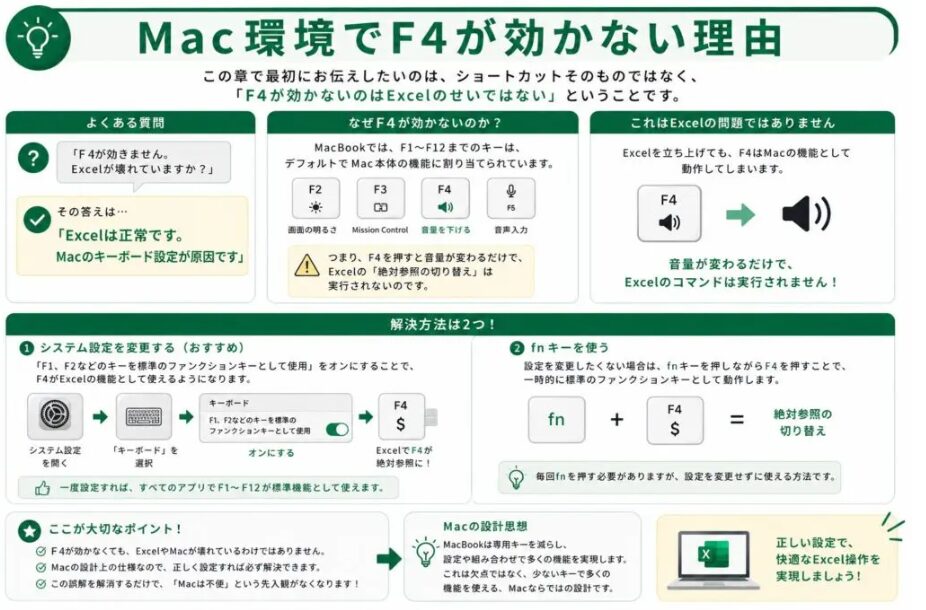 Mac環境でF4が効かない理由