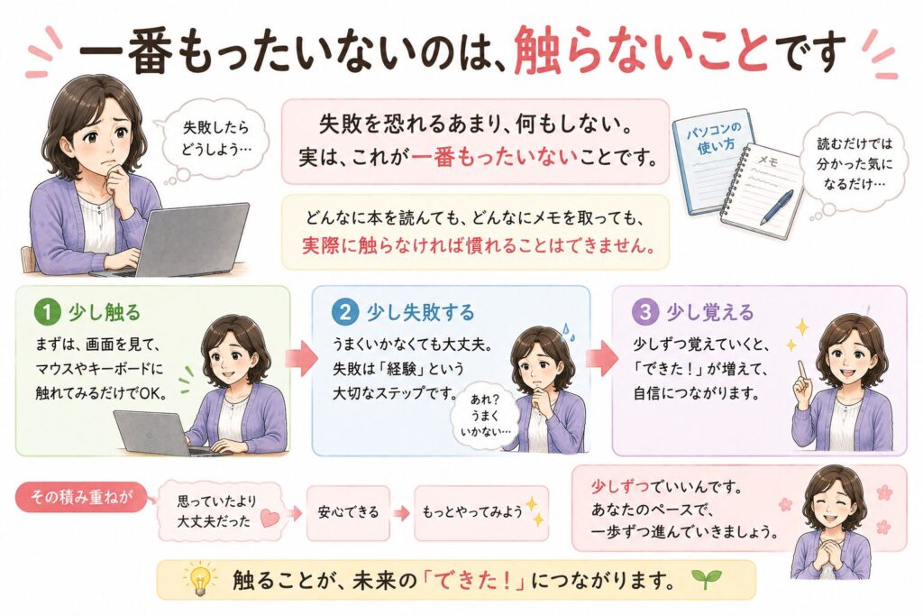 一番もったいないのは、触らないことです