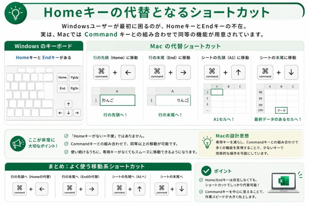 Homeキーの代替となるショートカット