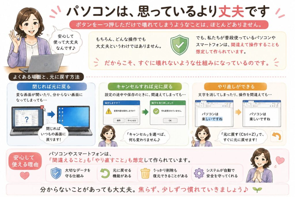 パソコンは、思っているより丈夫です