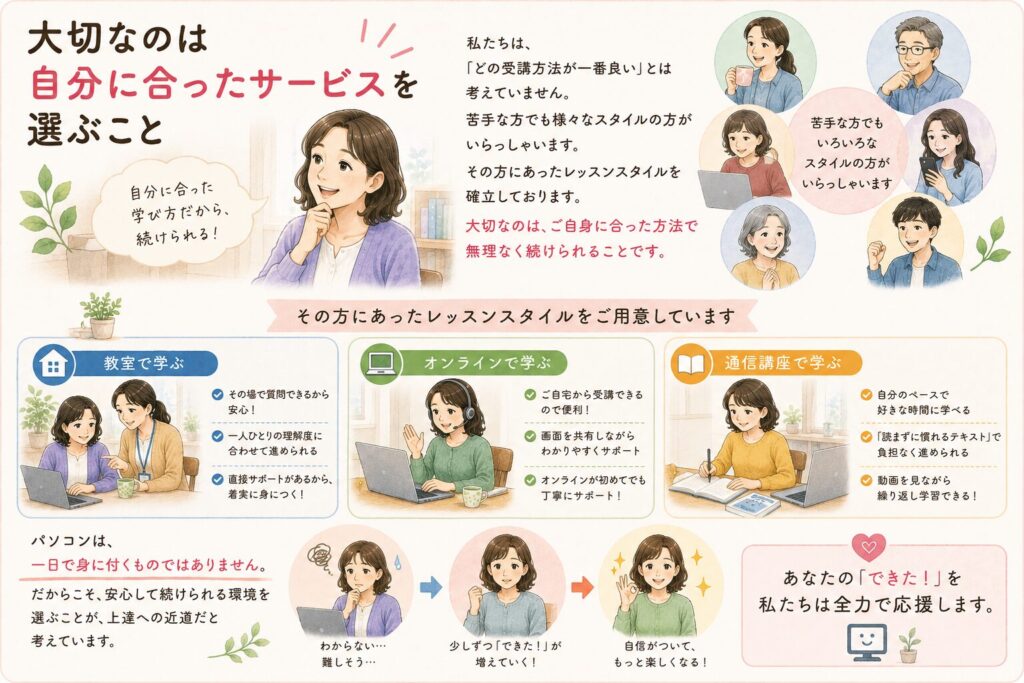 大切なのは自分に合ったサービスを選ぶこと