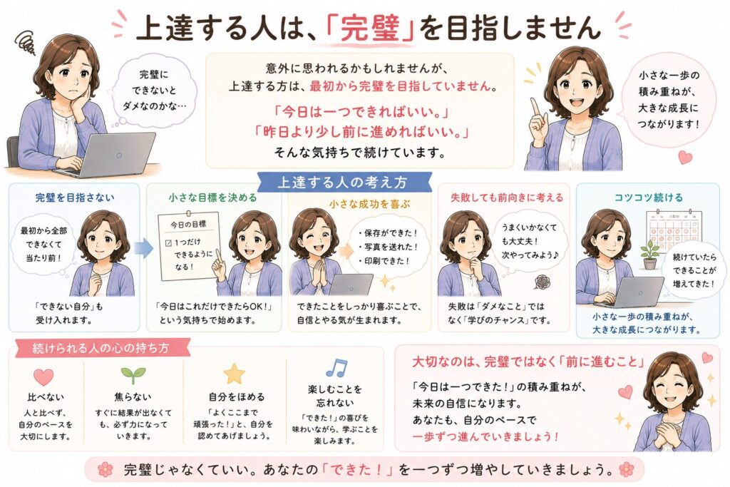上達する人は、「完璧」を目指しません